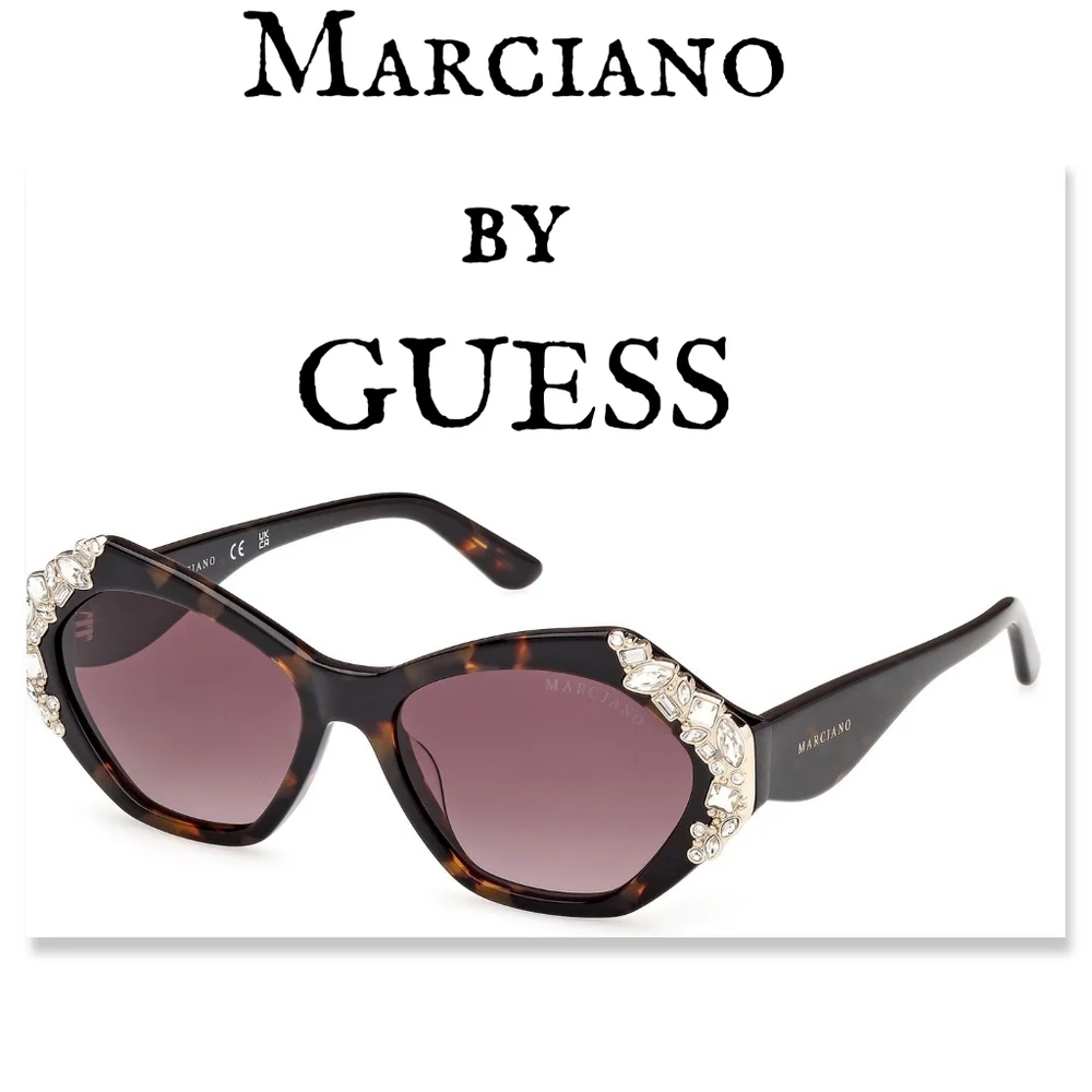 NIB Marciano By Guess Sunglasses GM00026 W/ Box, Carry Case And Dust Cloth